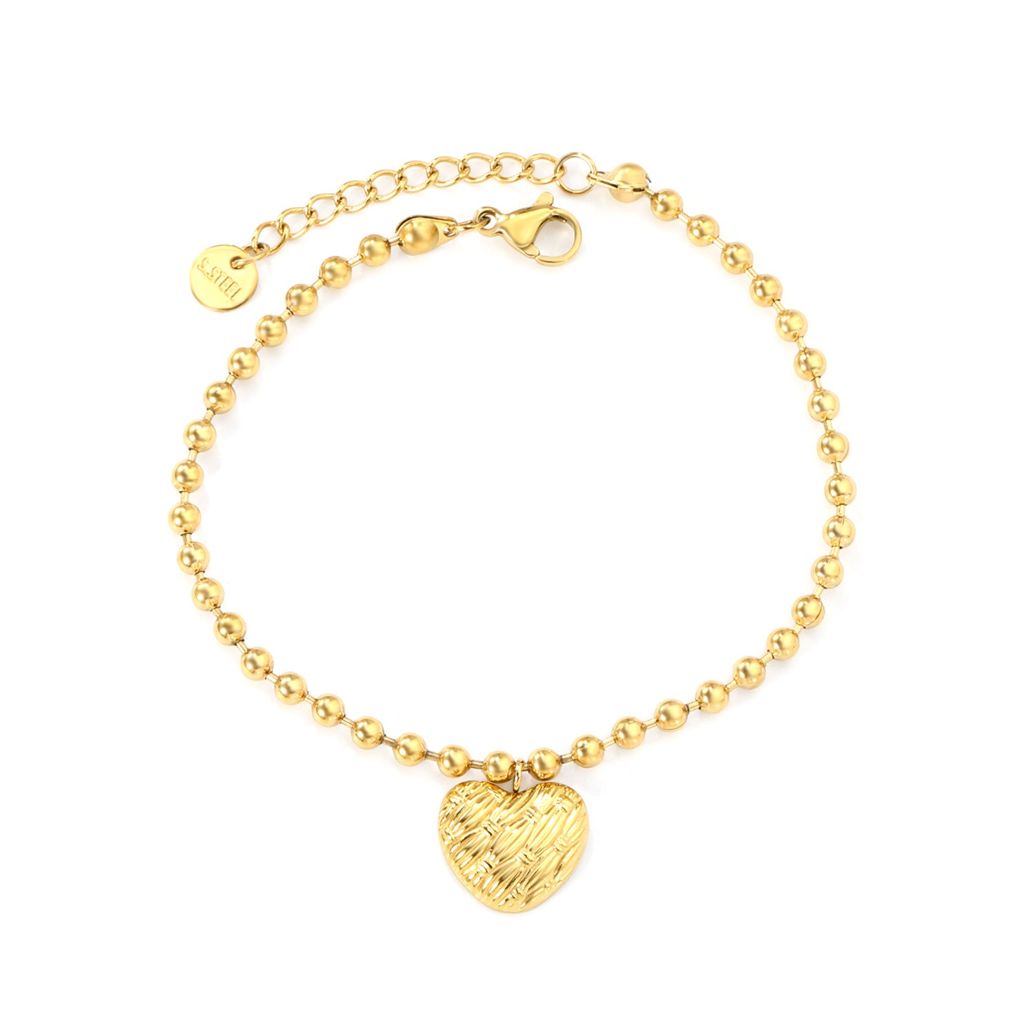 Damen Armband mit feinem Herzanhänger und eleganten Perlen Shop Nory