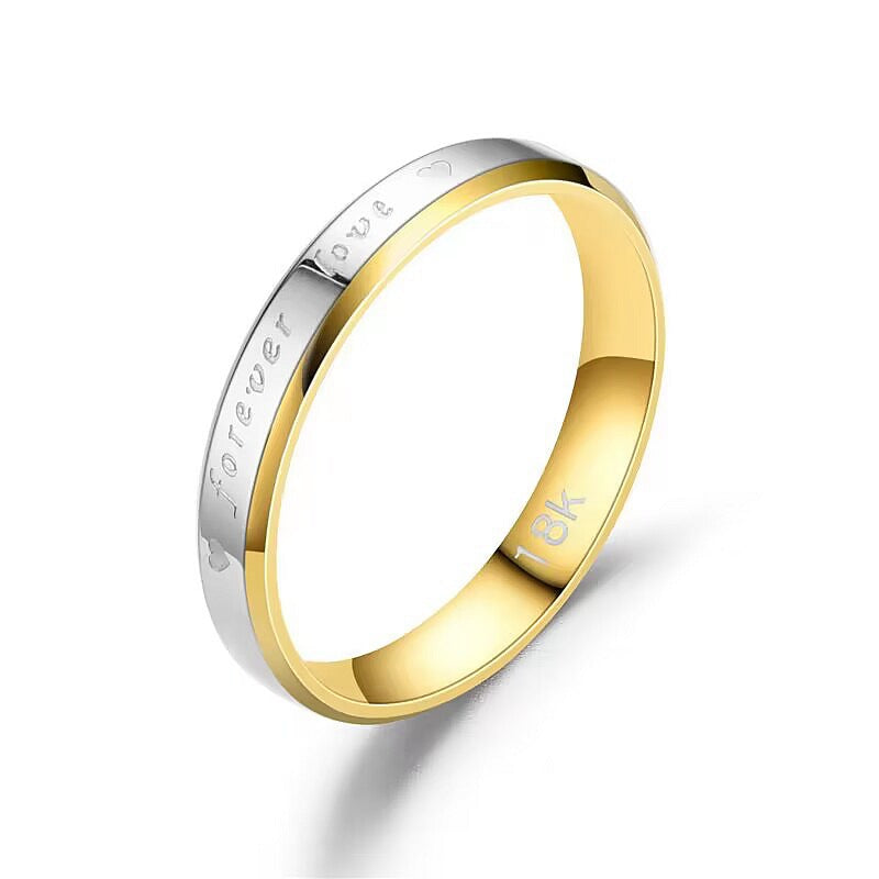 Herren Ring mit eingraviertem Liebesschriftzug und edler zweifarbiger Oberfläche Shop Nory