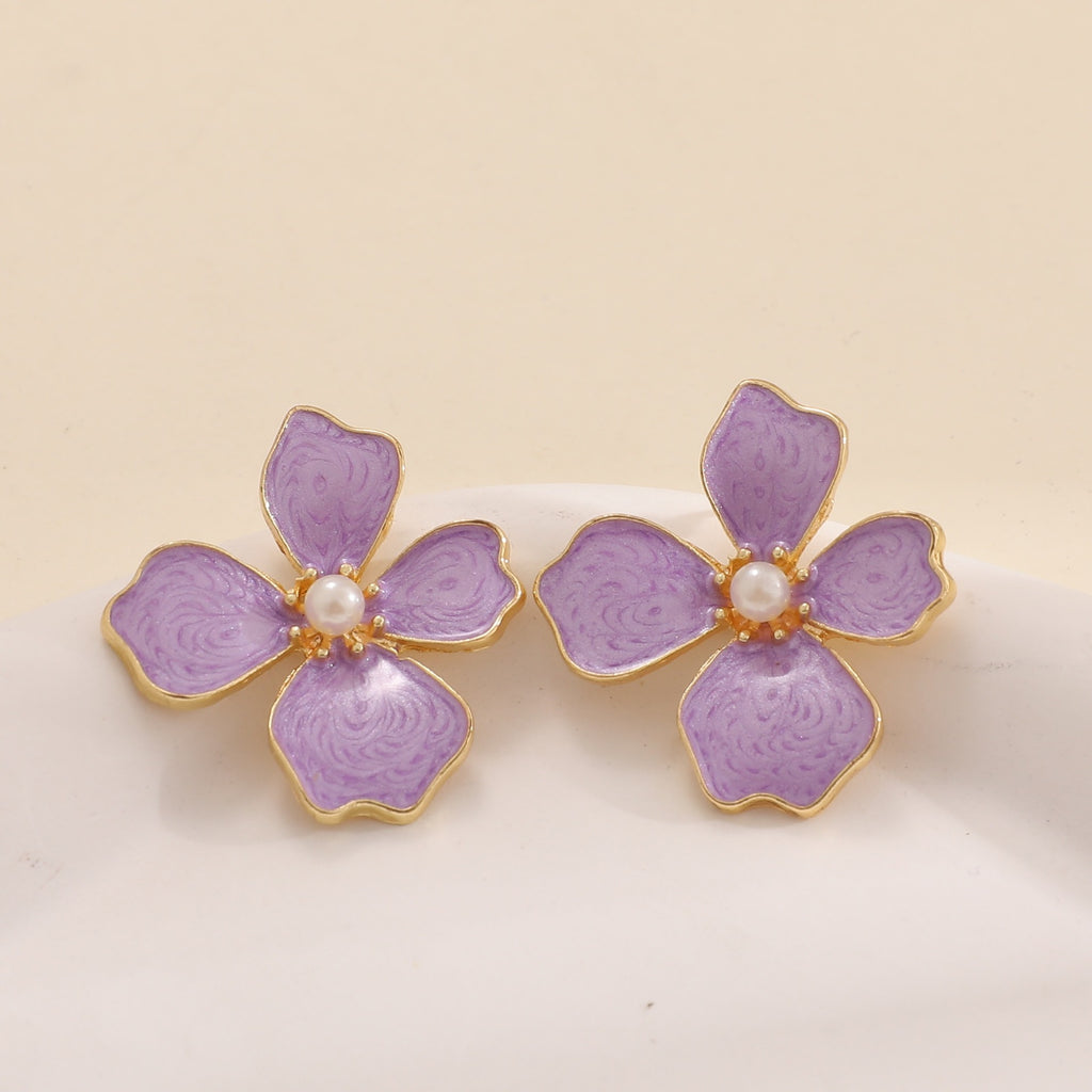 Damen Ohrstecker im kunstvollen Orchideen-Design Shop Nory