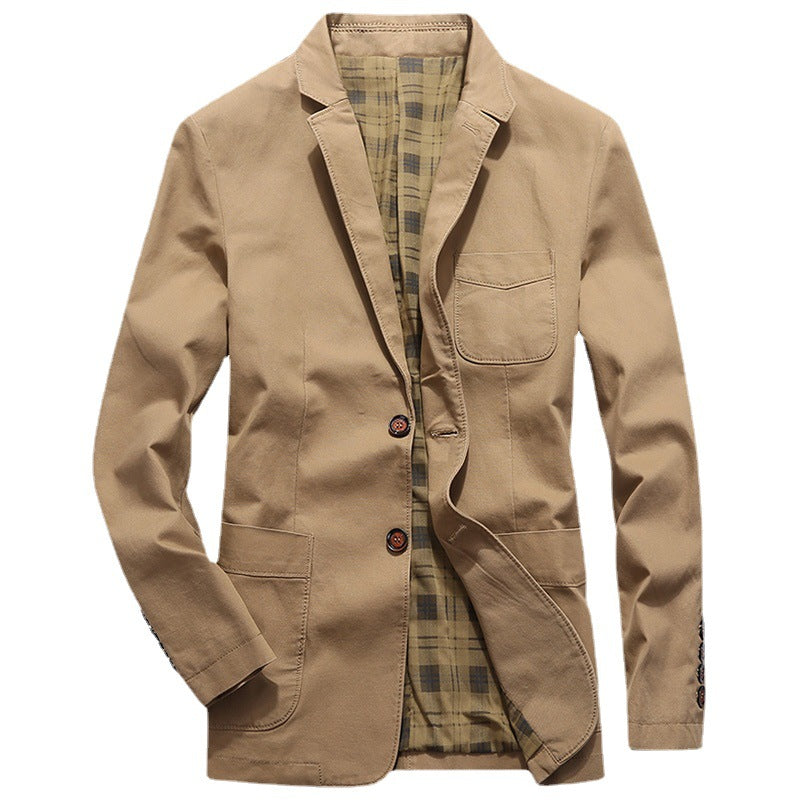 Herren Leichter Baumwoll‑Sakko im Casual‑Look mit kariertem Innenfutter Shop Nory