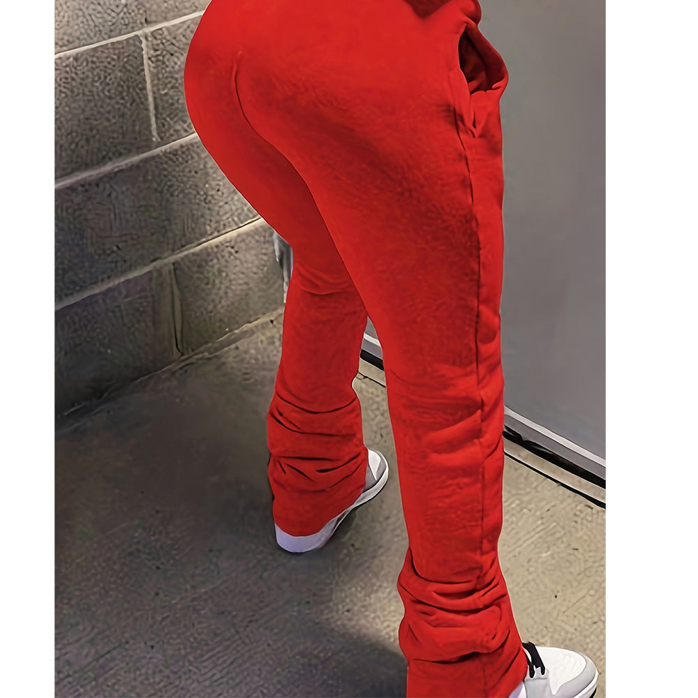 Damen nan figurbetonte Highwaist-Stretch-Sweathose mit gerafften Knöchelabschlüssen und Eingrifftaschen Shop Nory