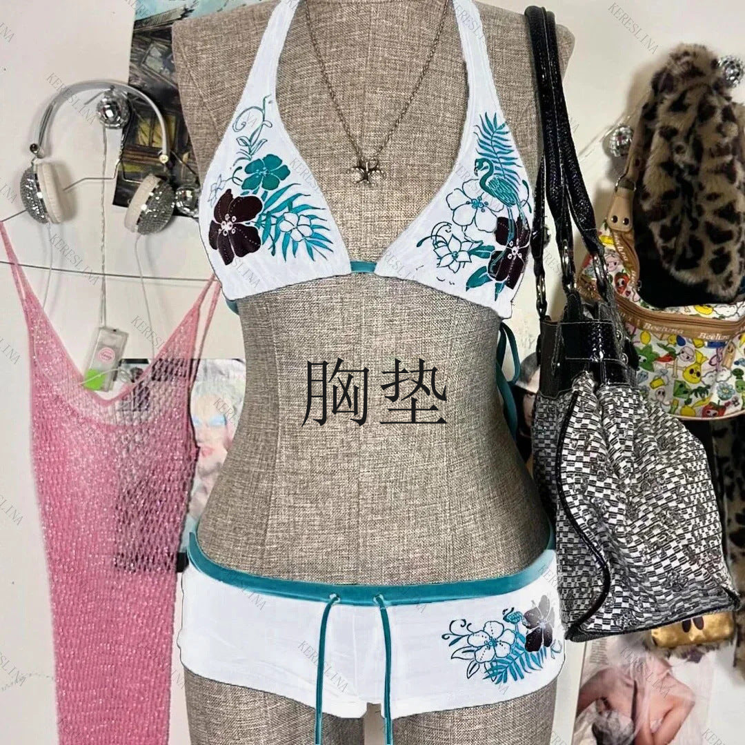 Damen-Bikini-Set mit floralem Design und verstellbaren Trägern