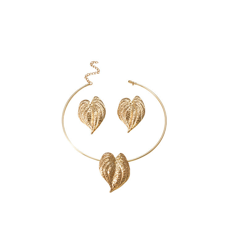 Damen Schmuckset mit kunstvollem Blattdesign Shop Nory