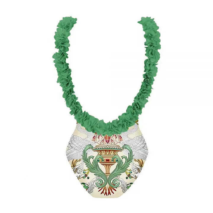 Damen Badeanzug-Set mit floraler Rüschendekoration und elegantem Maxirock