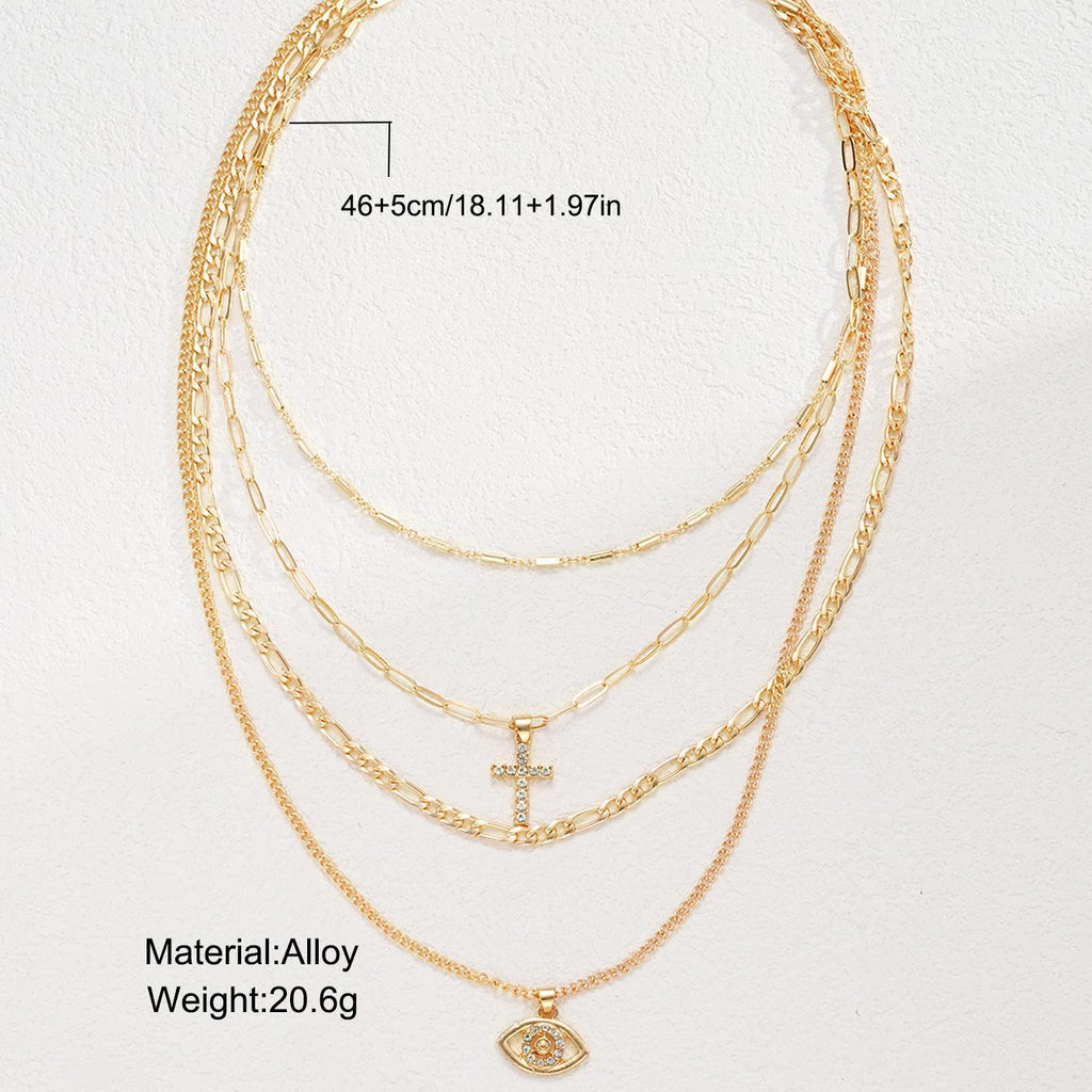 Damen Ketten-Halskette Set mit filigranen und modischen Anhängern Shop Nory