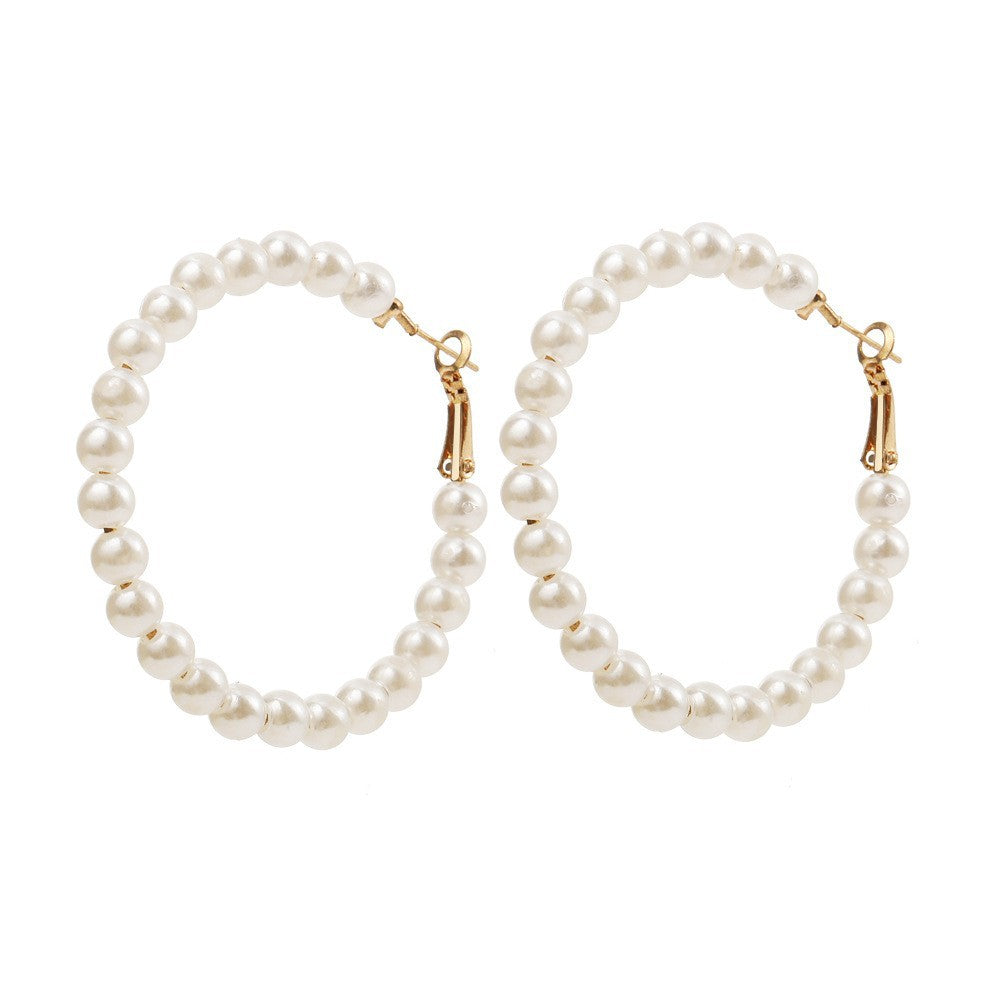 Damen Creolen mit hochwertigem Perlendesign Shop Nory
