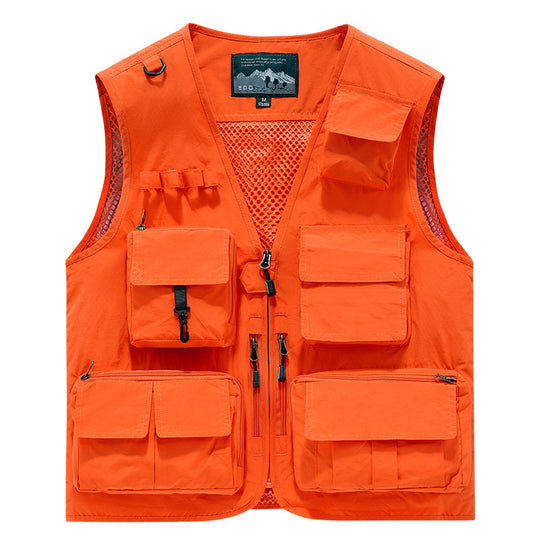Herren Outdoor-Utility-Anglerweste mit atmungsaktivem Meshrücken und multifunktionalen Taschen Shop Nory
