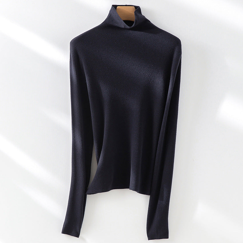 Damen Slim-Fit Feinstrick-Rollkragenpullover mit Stretch Shop Nory