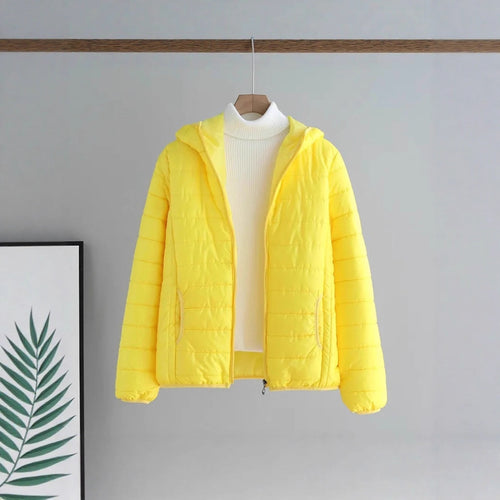 Damen leichte gesteppte Kapuzenjacke mit Thermoisolierung Shop Nory