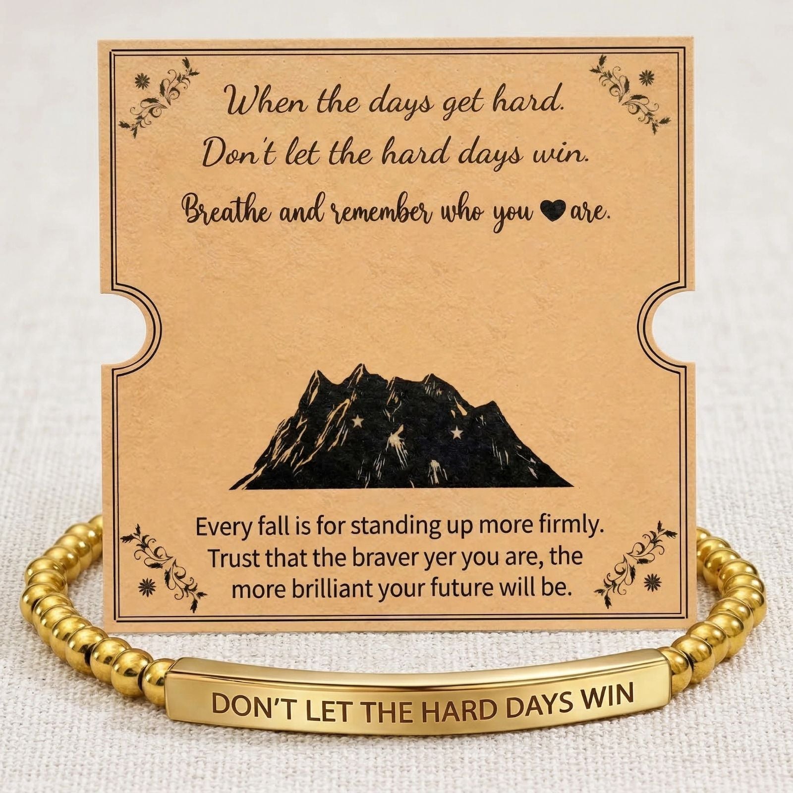 Damen Motivationsarmband mit personalisiertem Mut-Spruch Shop Nory