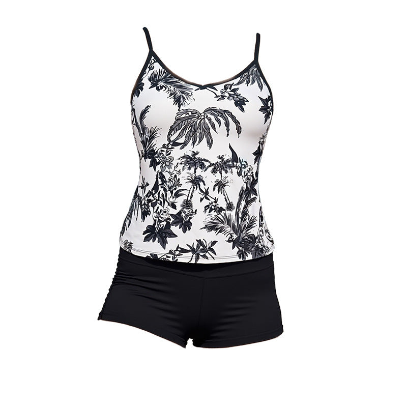 Damen Tankini mit floralem Muster und kurzen Hosen