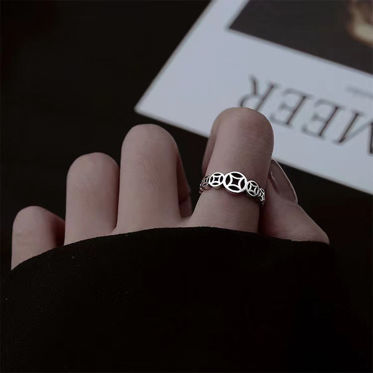 Damen Offener Ring mit kunstvollem gewebtem Design Shop Nory
