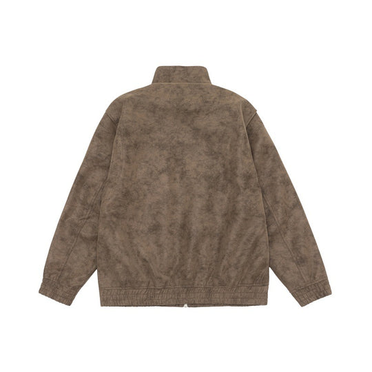 Herren Boxy Utility-Blousonjacke aus Veloursoptik mit Stehkragen und Mehrfachtaschen Shop Nory