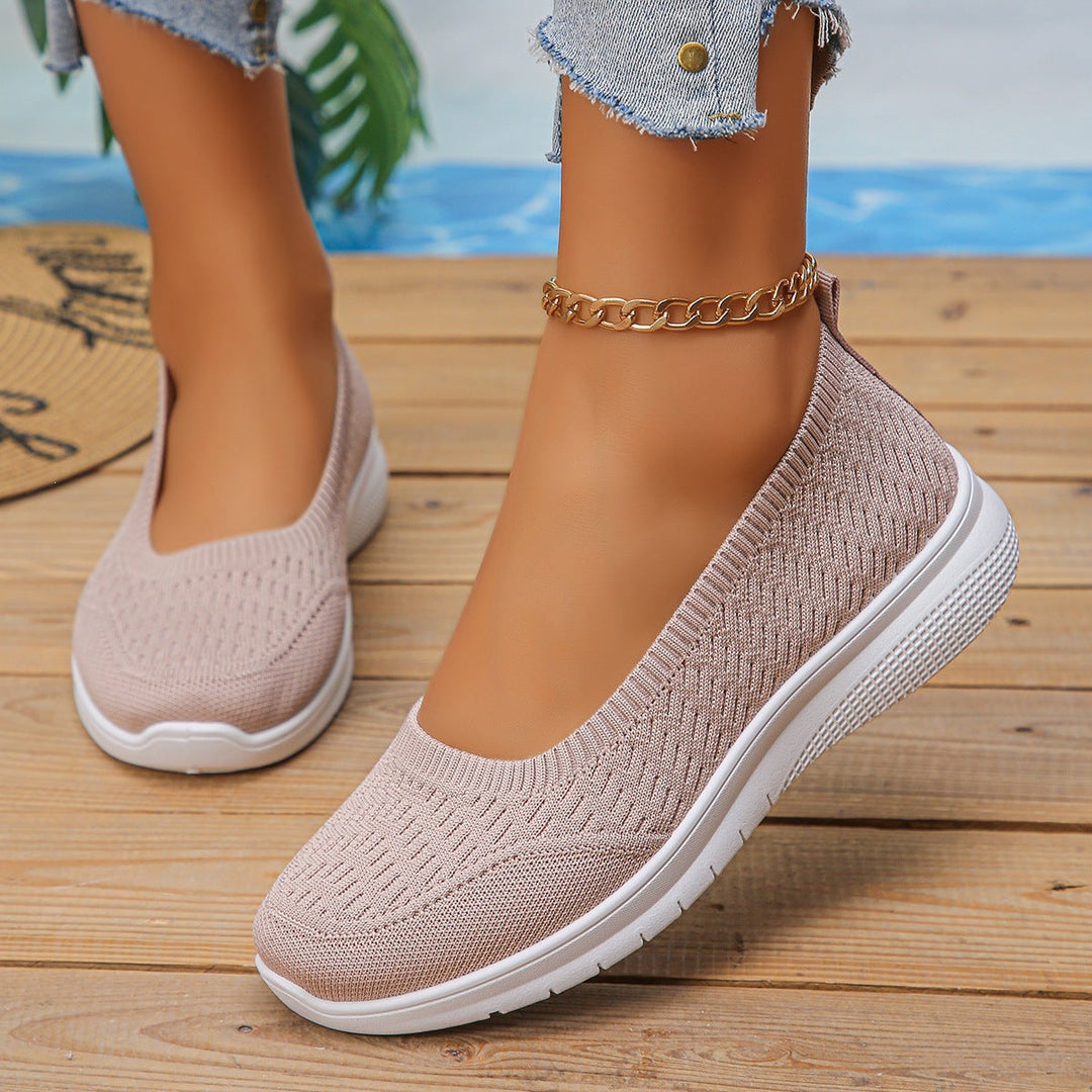 Damen Slip-On Freizeitschuhe mit atmungsaktivem Obermaterial