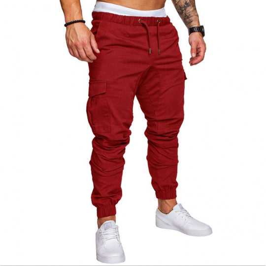 Herren nan karottenförmige Cargo-Jogger mit elastischem Bund Tunnelzug und verstärkten Knien Shop Nory