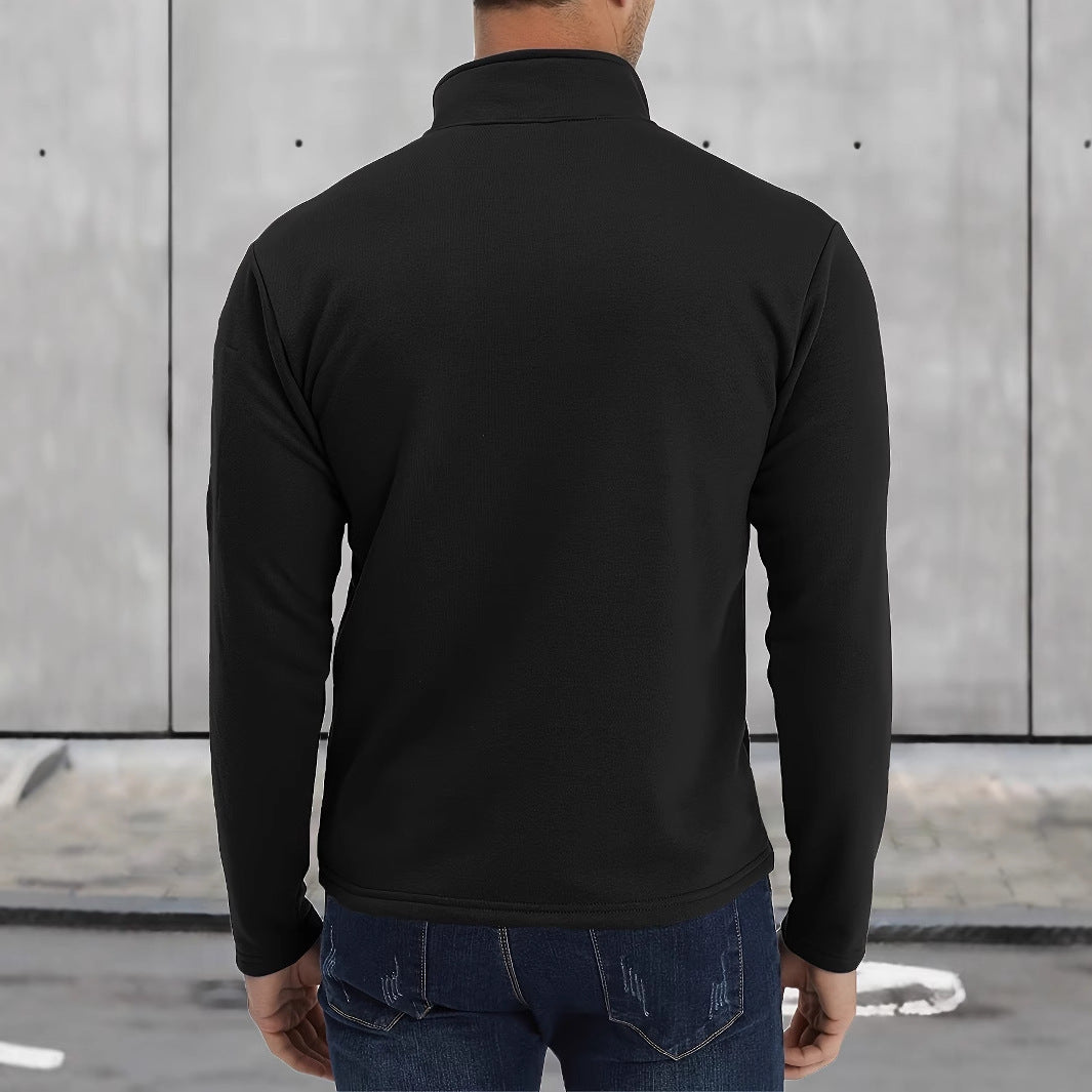 Herren Taktischer Halb-Reißverschluss Pullover mit Ärmeltasche und patriotischem Brustprint Shop Nory