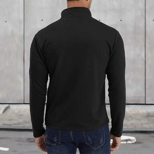 Herren Taktischer Halb-Reißverschluss Pullover mit Ärmeltasche und patriotischem Brustprint Shop Nory