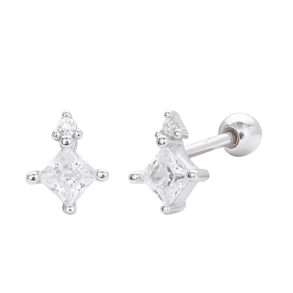 Damen Ohrstecker mit funkelndem Zirkon und eleganter Goldfassung Shop Nory