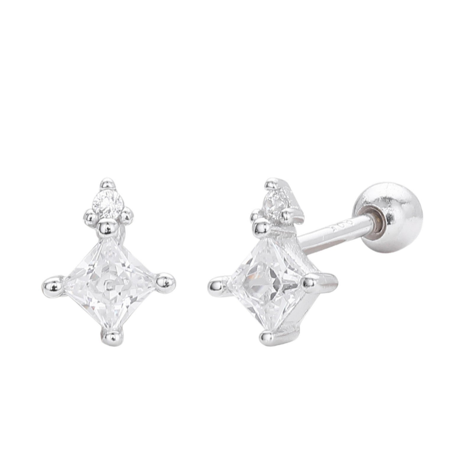 Damen Ohrstecker mit funkelndem Zirkon und eleganter Goldfassung Shop Nory