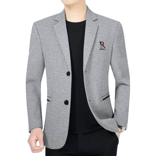 Herren Slim-Fit Sakko mit dezentem Logo und StrukturgewShop Norye Shop Nory