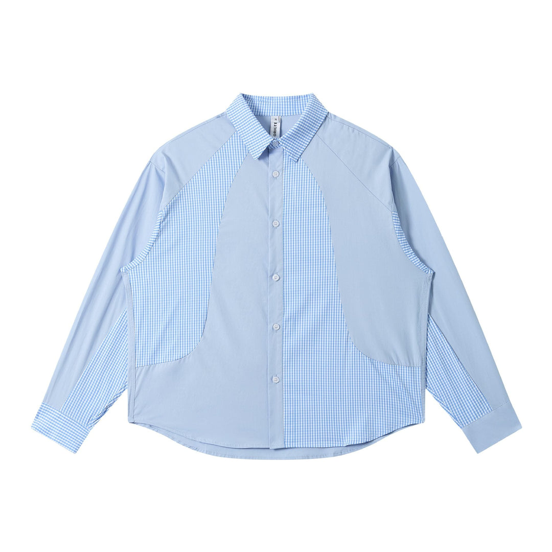 Damen Oversize-Hemd mit Karopanelen und Raglanärmeln Shop Nory