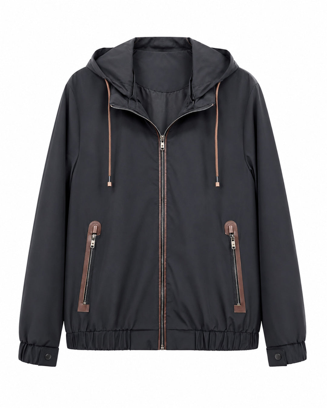 Herren Leichte Softshell‑Hoodiejacke mit wasserabweisender Außenlage, Lederapplikationen und Reißverschlusstaschen Shop Nory