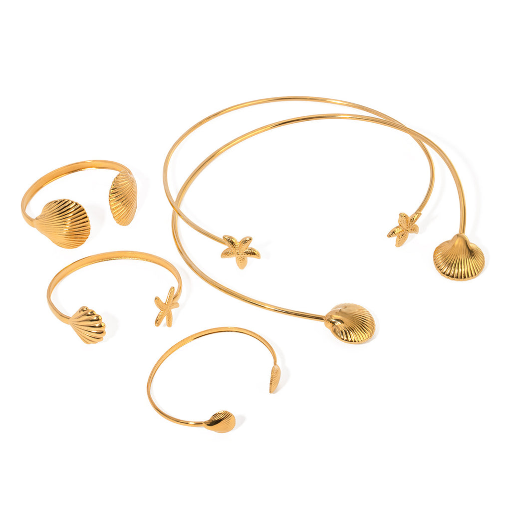 Damen Offenes Armreif mit elegantem minimalistischen Design aus hypoallergenem Edelstahl Shop Nory