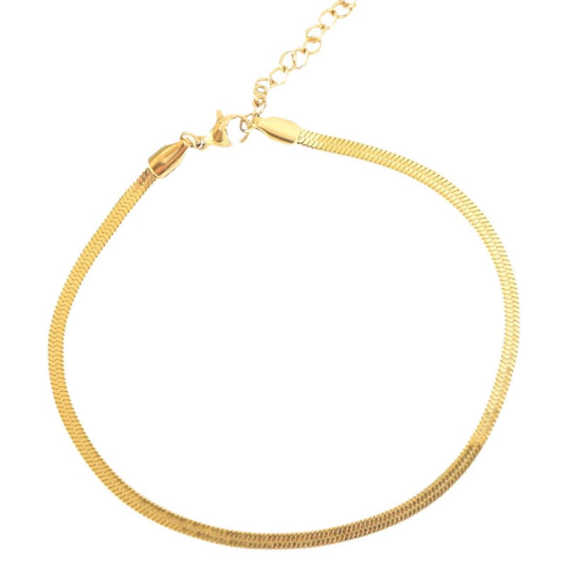 Damen Luxuriös Texturiertes Gold Schlangenkette Armband Shop Nory