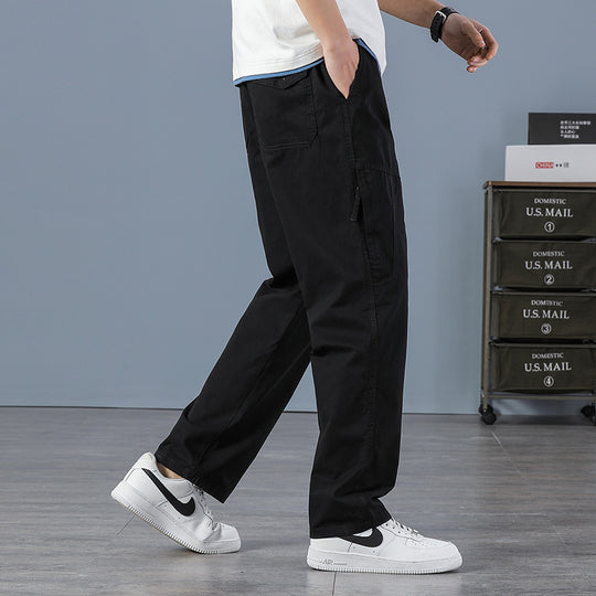 Herren Weite Utility-Cargohose mit geradem Bein, Mehrfachtaschen & lockerer Passform Shop Nory