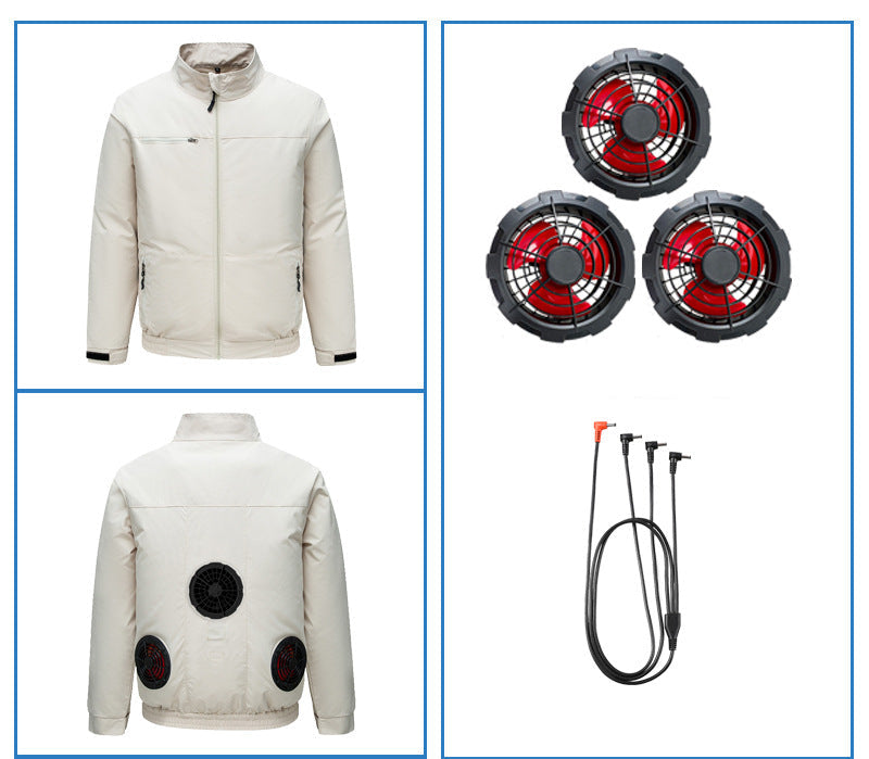 Unisex nan Niederspannungs Lüfter-Set für Kühljacken mit drei kompakten Ventilatoren und Y-Anschluss Shopnory