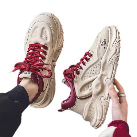 Damen klobige Plateausneaker mit perforiertem Obermaterial gepolstertem Knöchelkragen und griffiger Wellenlaufsohle Shop Nory