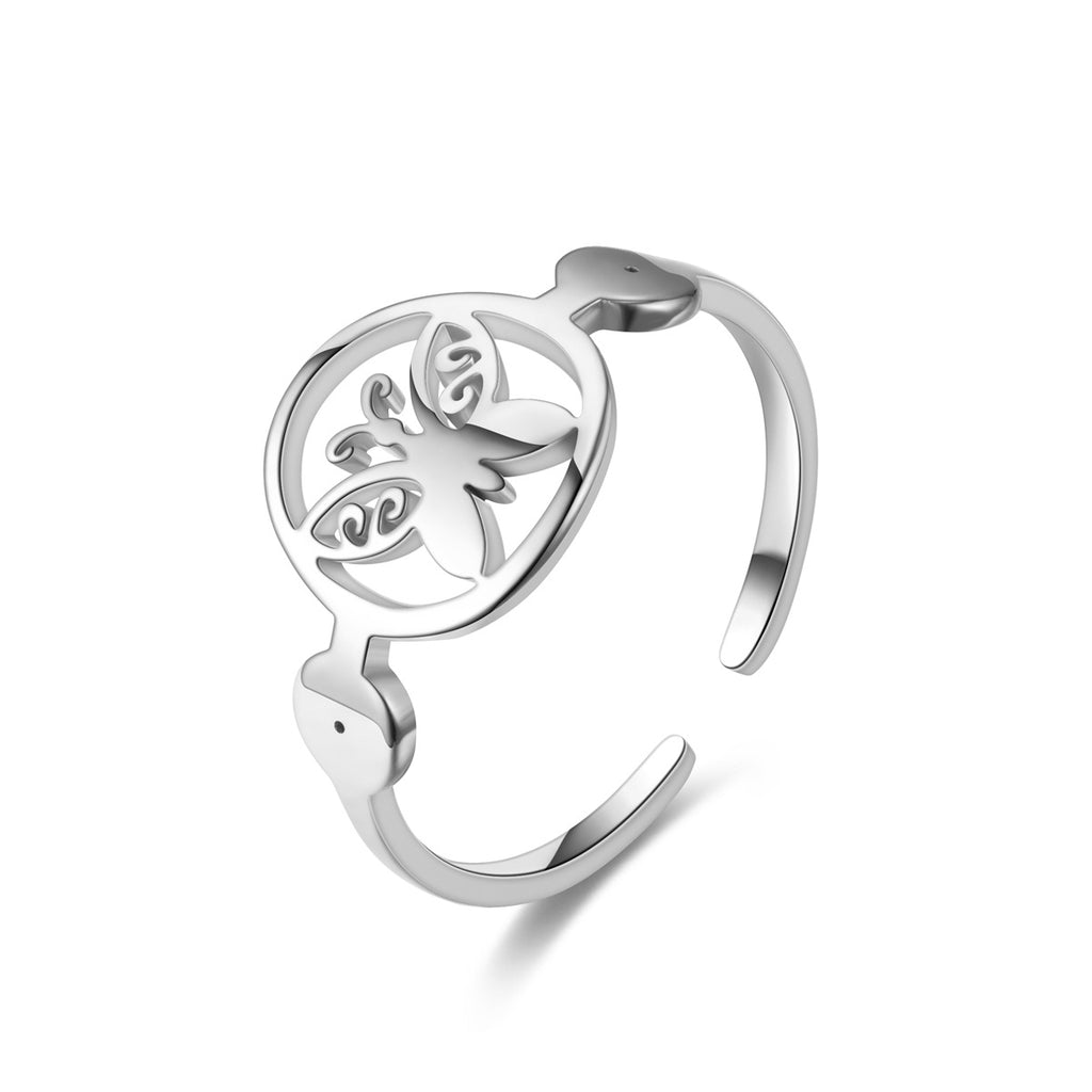 Damen Armreif mit kunstvollem Schmetterlingsdesign aus hochwertigem Edelstahl Shop Nory