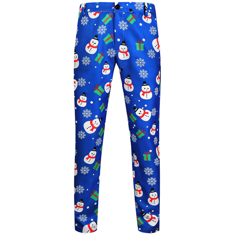 Herren Weihnachtliche Slim‑Fit Chinohose mit Allover-Santa‑Print und Stretchkomfort Shop Nory