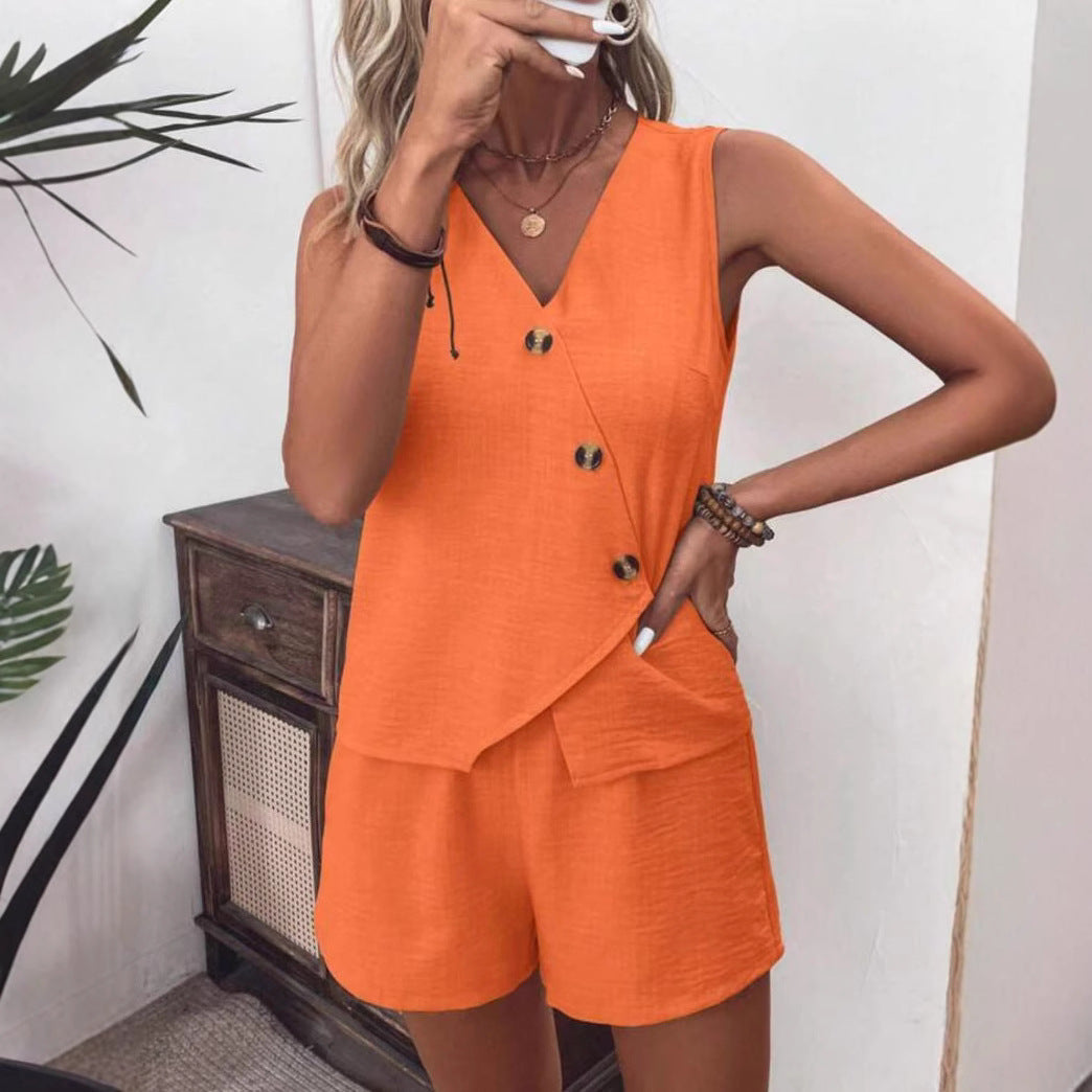 Damen eleganter Jumpsuit mit raffiniertem Wickeldesign