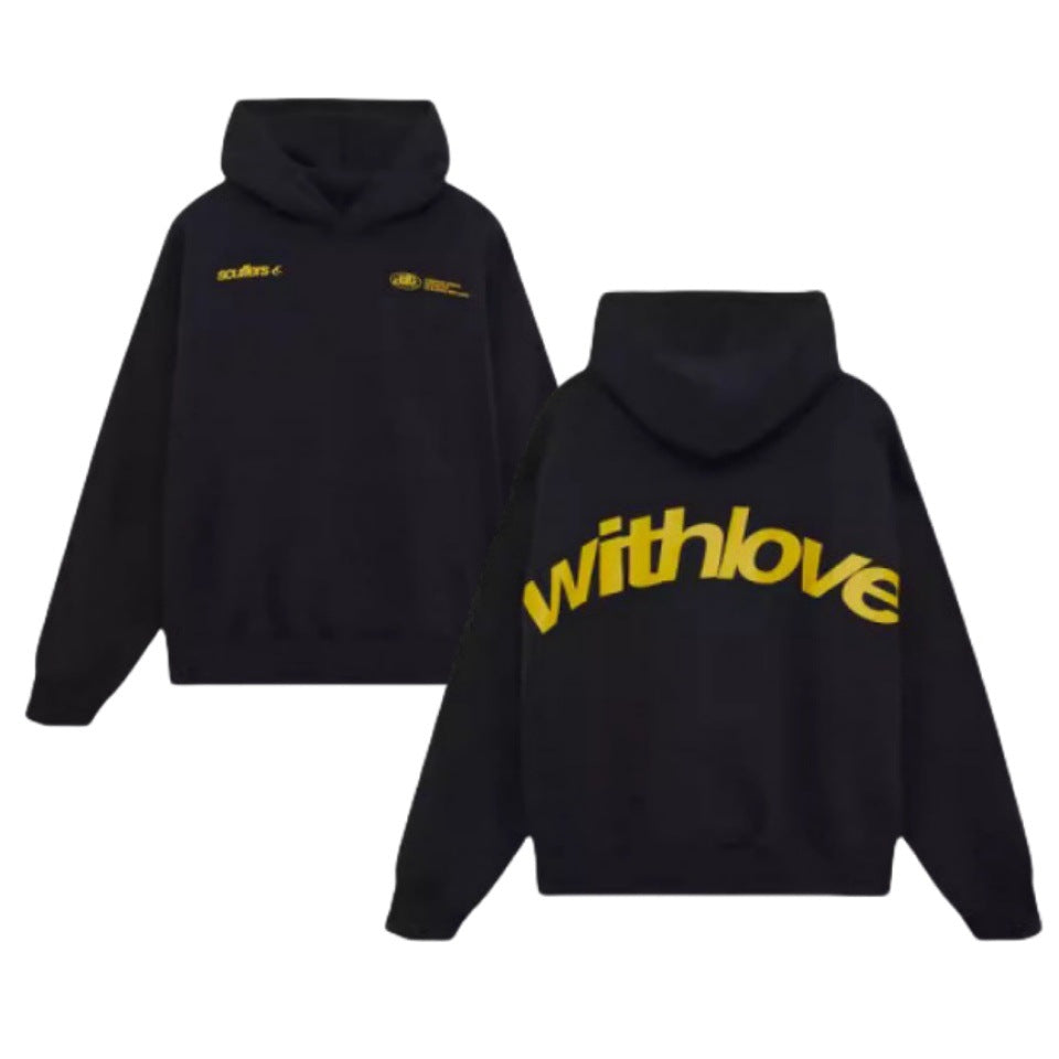 Unisex nan oversized Kapuzenpullover mit großflächigem Rückenprint, Kängurutasche und gerippten Bündchen Shop Nory