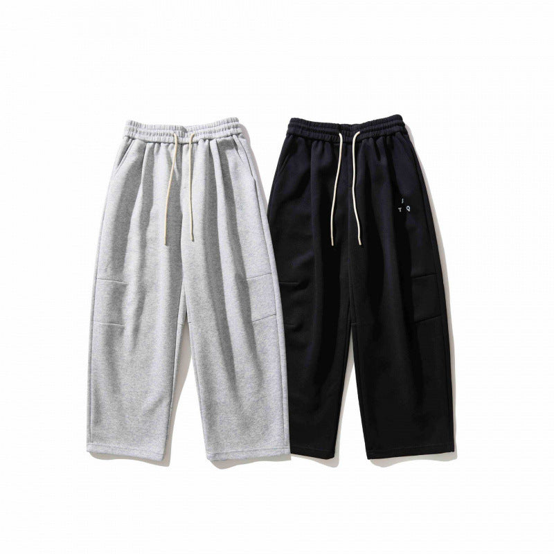 Unisex Weite Relaxed-Jogginghose aus French-Terry mit hohem Elastikbund und Kordelzug Shop Nory
