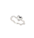 Damen Ring mit verspieltem Herzdesign und geschwungenem Band Shop Nory