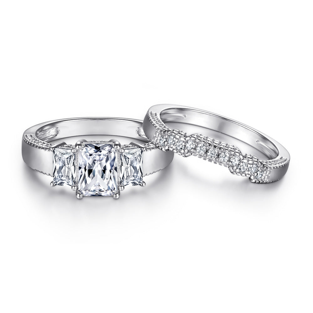 Damen Ring mit filigranem Design und funkelnden Zirkonia-Steinen Shop Nory