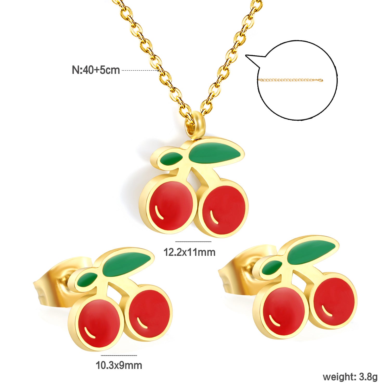 Damen Schmuckset mit Eiscreme-Anhängern Shop Nory