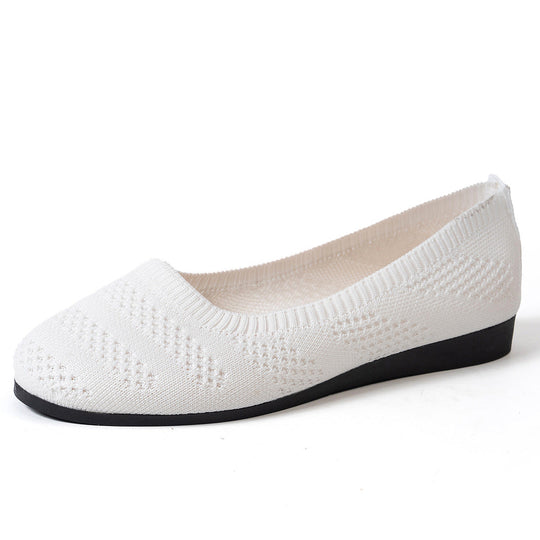 Damen atmungsaktive Strick-Ballerinas