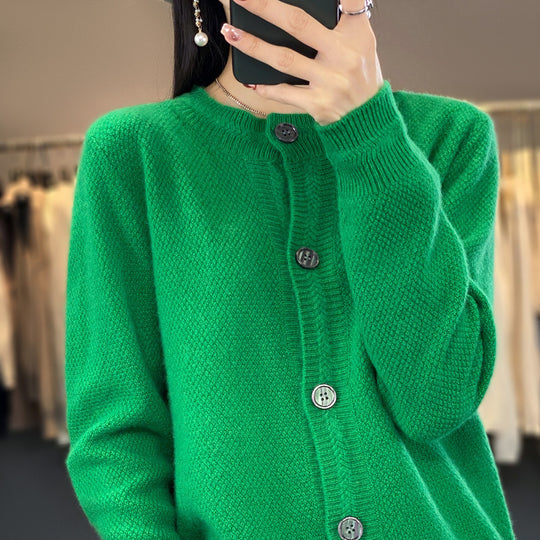 Damen Strukturierter Feinstrick-Cardigan mit kaschmirähnlicher Haptik, durchgehender Knopfleiste und kastiger Oversize‑Passform Shop Nory