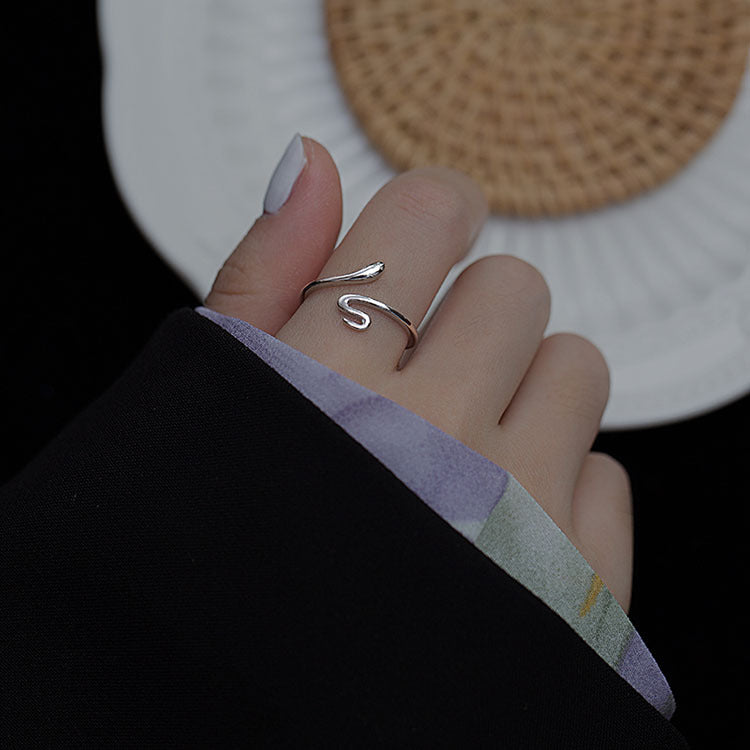 Damen Offener Ring mit geschwungenem Designelement Shop Nory