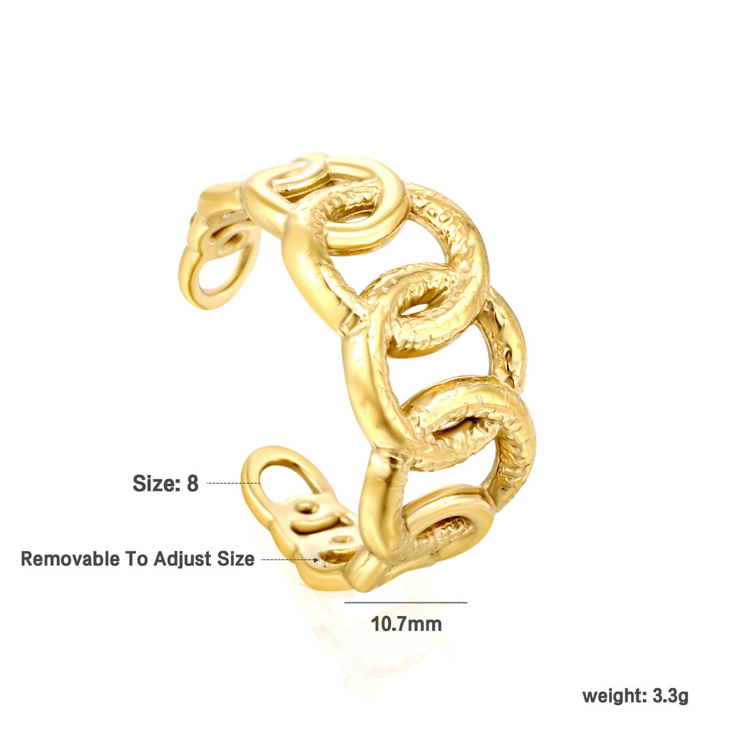 Damen Ring mit elegantem Blattdesign und anpassbarem Maß Shop Nory