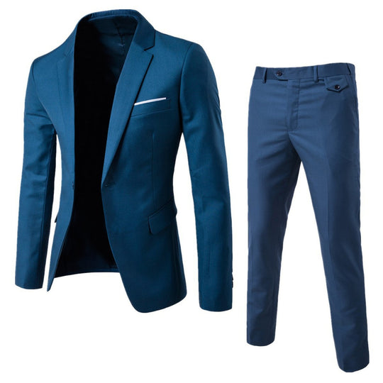 Herren Zweiteiliger Slim-Fit Anzugset mit tailliertem Sakko und schmaler Anzughose Shop Nory