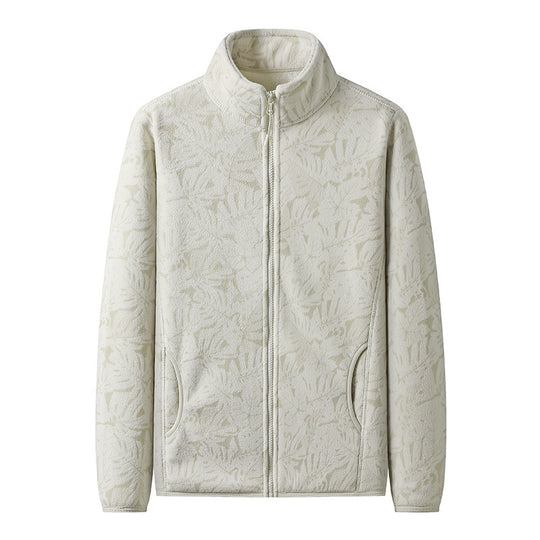 Damen Fleecejacke mit durchgehendem Reißverschluss und floraler Jacquard-Struktur Shop Nory