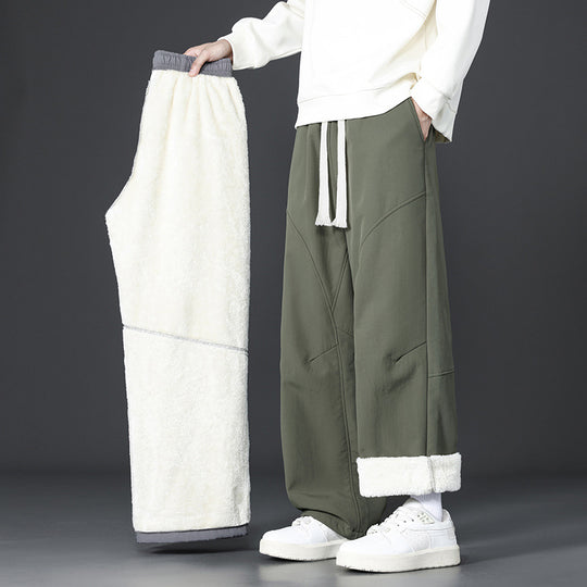 Herren Modische und Bequeme Jogginghose mit Fleece-Innenfutter