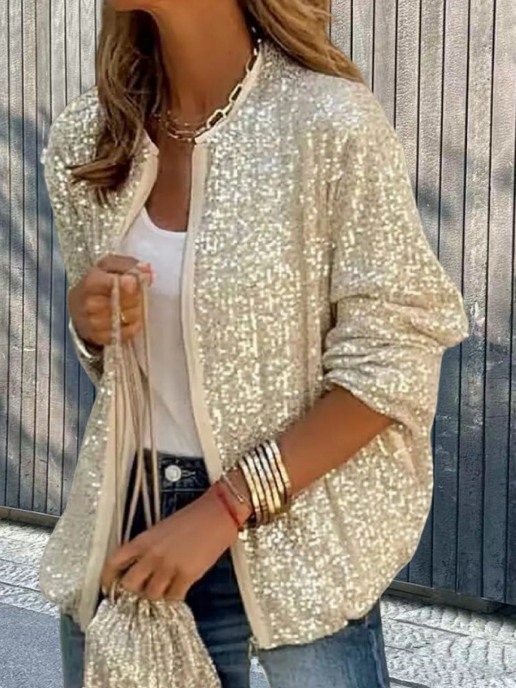 Damen Paillettenjacke im modernen Schnitt