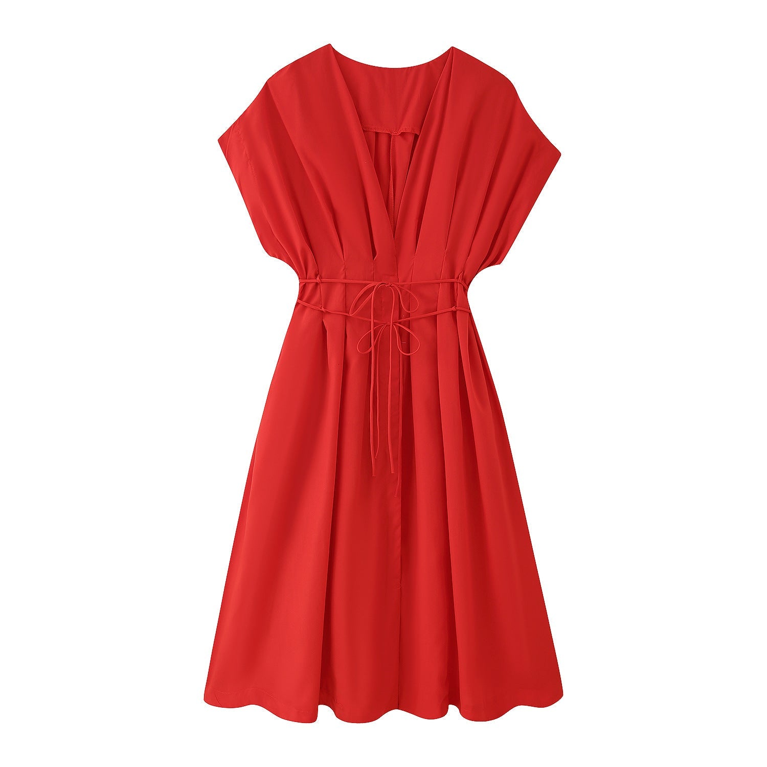 Damen Midikleid mit eleganter Wickeloptik und fließendem Schnitt