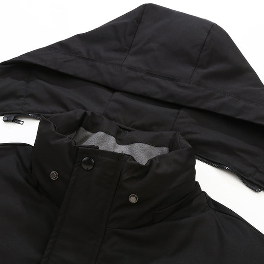 Herren Wasserabweisender Kapuzenparka mit minimalistischem Design und verdecktem Reißverschluss Shop Nory