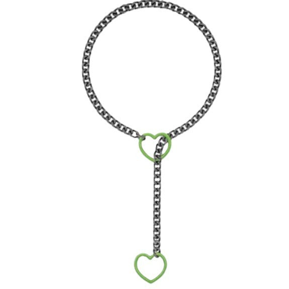 Damen auffällige Kette mit Herzanhängern und charakteristischem Design Shop Nory